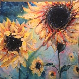 Sunflower Painting Tapestry!